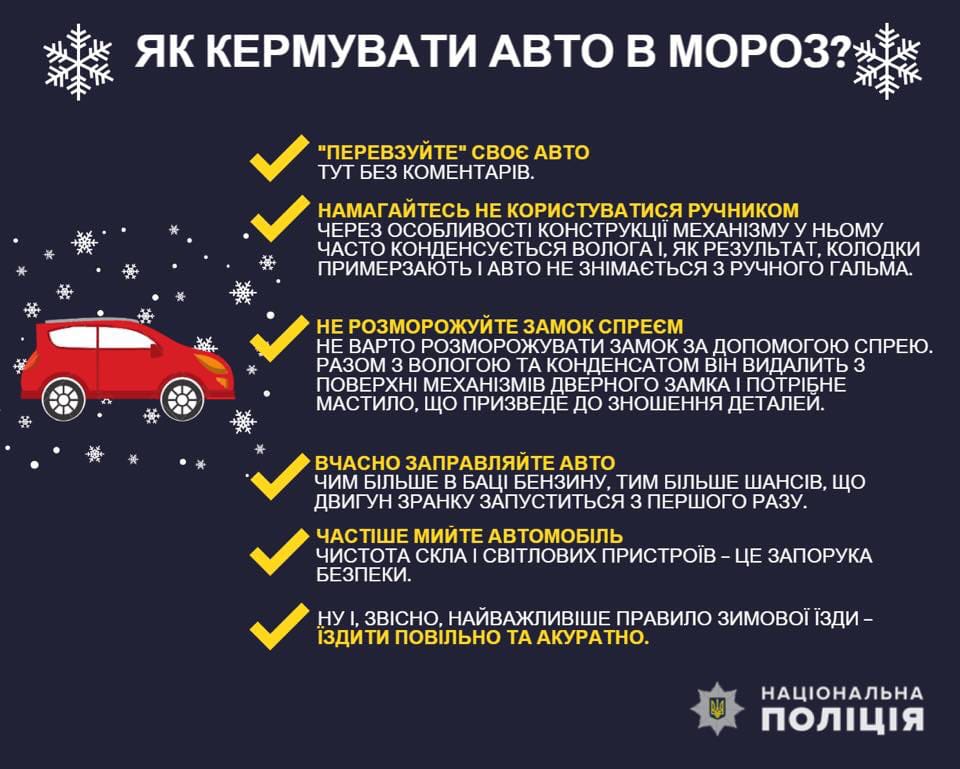ОСОБЛИВОСТІ КЕРУВАННЯ ТРАНСПОРТНИМИ ЗАСОБАМИ В ОСІННЬО-ЗИМОВИЙ ПЕРІОД.
