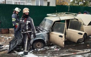 В Василькові ліквідували пожежу автомобіля ВАЗ 2107