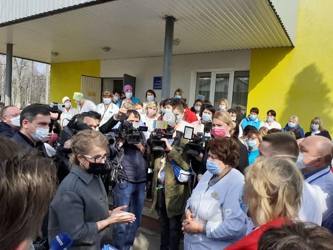 Юлія Тимошенко з робочим візитом відвідала лікарню в Василькові