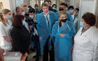 Юлія Тимошенко з робочим візитом відвідала лікарню в Василькові