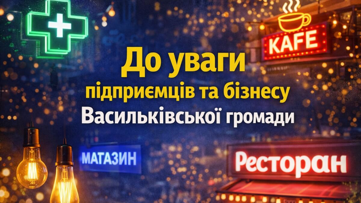 В Василькові міськрада закликає підприємців вимикати рекламні вивіски